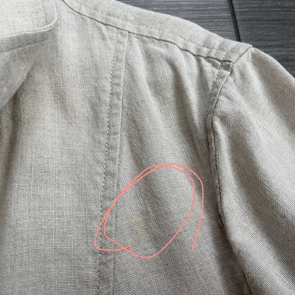 Eddie Bauer Linen Blazer Jacket, size Small—Lagenlook•••Beige/Cream tone! - Picture 16 of 16